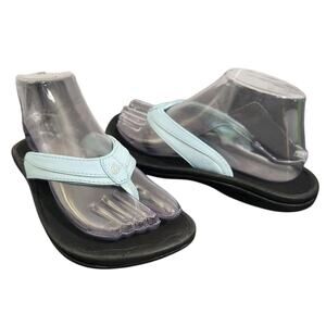 Olukai Sandals Womens 7 Grana Flip Flops Thong Flats Slip On Blue Casual Comfort